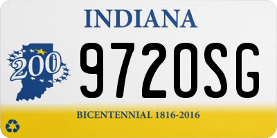 IN license plate 972OSG
