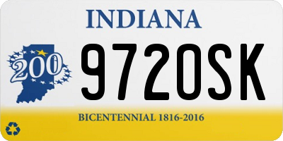 IN license plate 972OSK