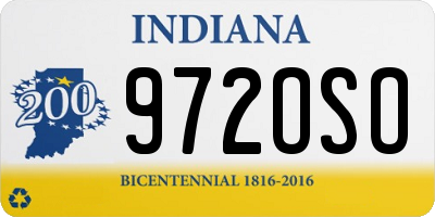 IN license plate 972OSO