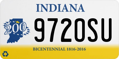 IN license plate 972OSU
