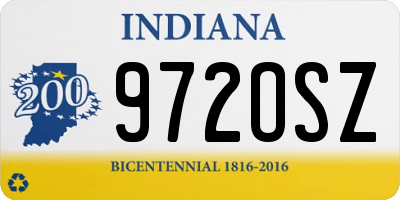 IN license plate 972OSZ