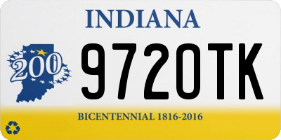 IN license plate 972OTK
