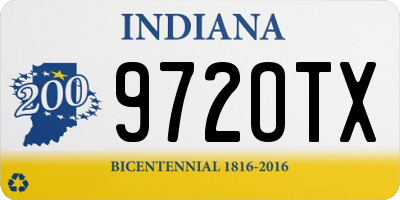 IN license plate 972OTX