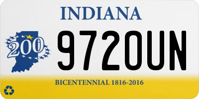 IN license plate 972OUN