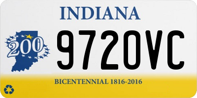 IN license plate 972OVC