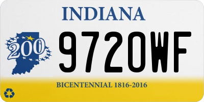 IN license plate 972OWF