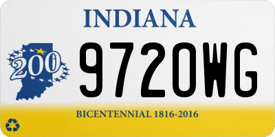 IN license plate 972OWG