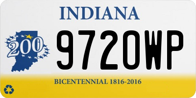 IN license plate 972OWP
