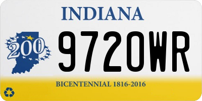 IN license plate 972OWR