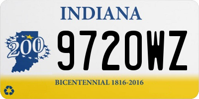 IN license plate 972OWZ