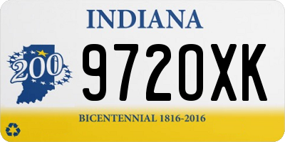 IN license plate 972OXK