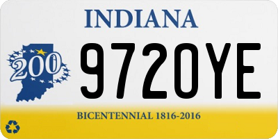IN license plate 972OYE