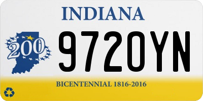 IN license plate 972OYN