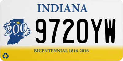 IN license plate 972OYW