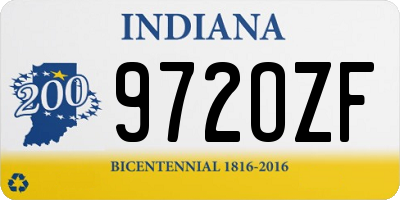 IN license plate 972OZF