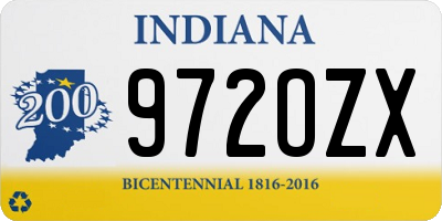 IN license plate 972OZX
