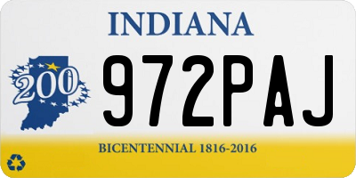 IN license plate 972PAJ
