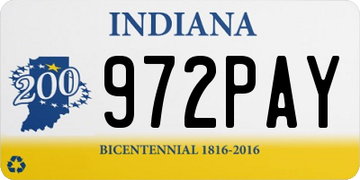 IN license plate 972PAY