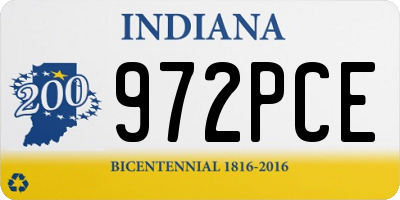IN license plate 972PCE