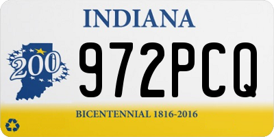 IN license plate 972PCQ