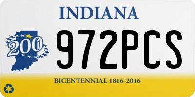 IN license plate 972PCS