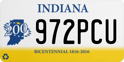 IN license plate 972PCU