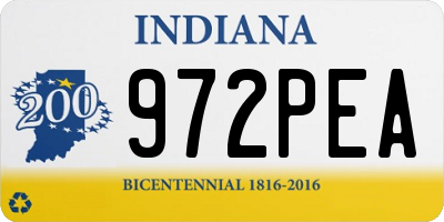 IN license plate 972PEA