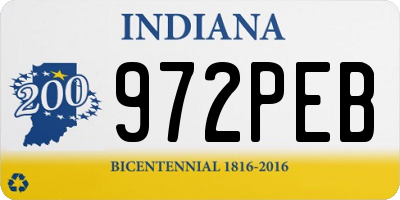 IN license plate 972PEB