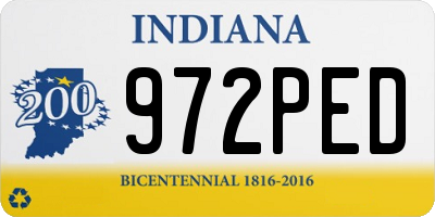 IN license plate 972PED