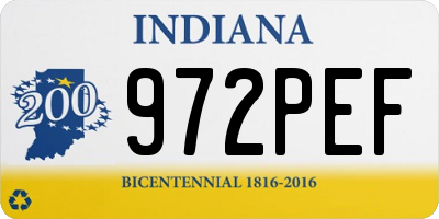 IN license plate 972PEF