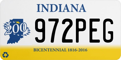IN license plate 972PEG