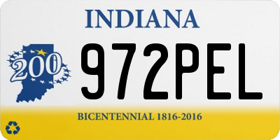 IN license plate 972PEL