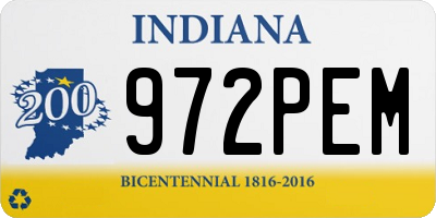 IN license plate 972PEM