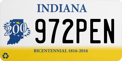 IN license plate 972PEN