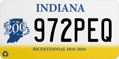 IN license plate 972PEQ