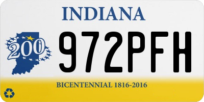 IN license plate 972PFH