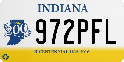 IN license plate 972PFL