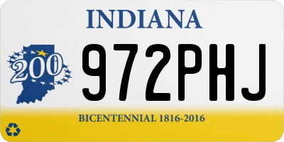 IN license plate 972PHJ