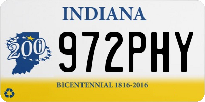 IN license plate 972PHY