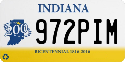 IN license plate 972PIM