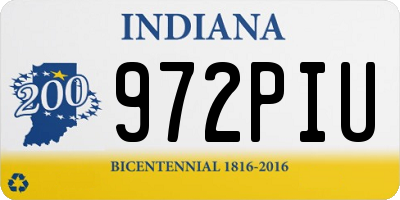 IN license plate 972PIU