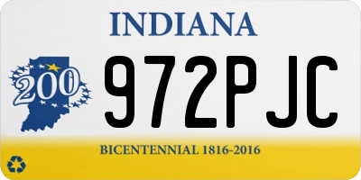 IN license plate 972PJC
