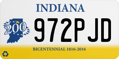 IN license plate 972PJD