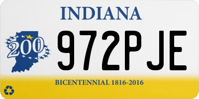 IN license plate 972PJE