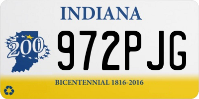 IN license plate 972PJG