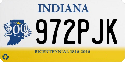 IN license plate 972PJK