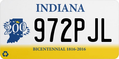 IN license plate 972PJL
