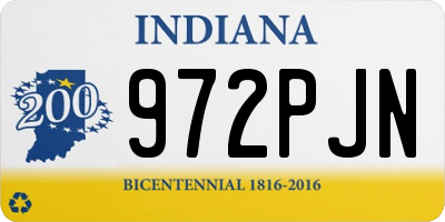 IN license plate 972PJN