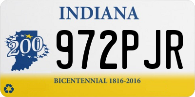 IN license plate 972PJR