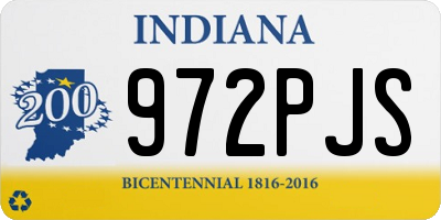 IN license plate 972PJS